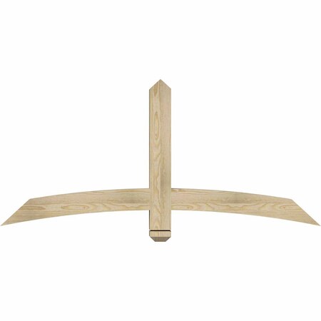 Ekena Millwork Bellingham Rough Sawn Timber Gable Bracket, Douglas Fir, 60"W x 27"H x 4"D x 4"F, 11/12 Pitch GBW060X27X0404BEL00RDF